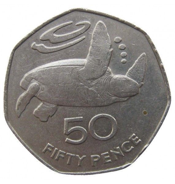 Остров Святой Елены и Вознесения 50 пенсов 1991 г.