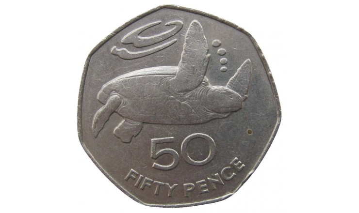 Остров Святой Елены и Вознесения 50 пенсов 1991 г. Остров Святой Елены и Вознесения 50 пенсов 1991 г.