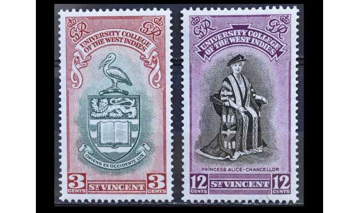 Сент-Винсент 1951 г. "Университетский колледж Вест-Индии"