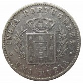 Португальская Индия 1 рупия 1881 г.