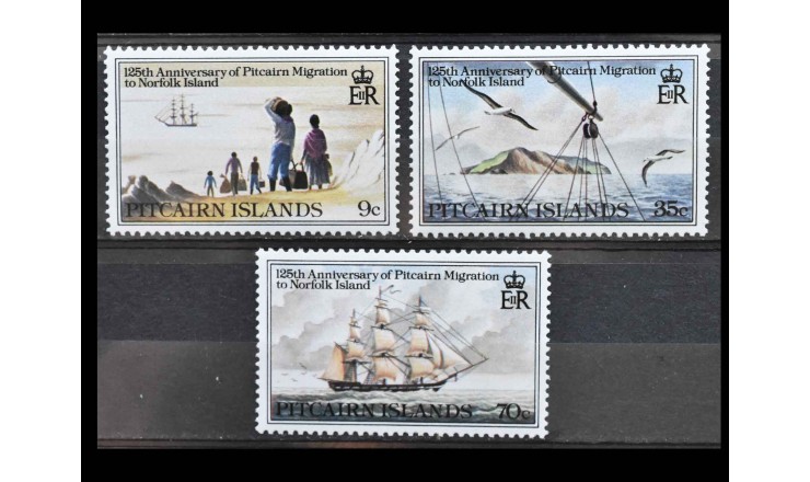 Острова Питкэрн 1981 г. "125-я годовщина переселения на остров Норфолк"