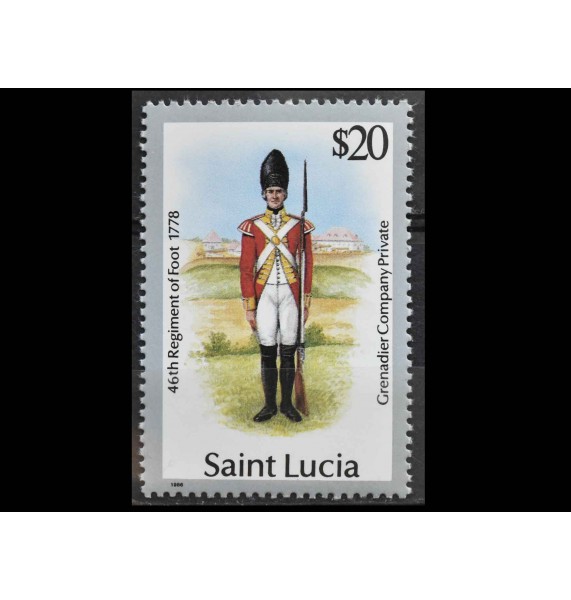 Сент-Люсия 1987 г. "Военная форма" Сент-Люсия 1987 г. "Военная форма"