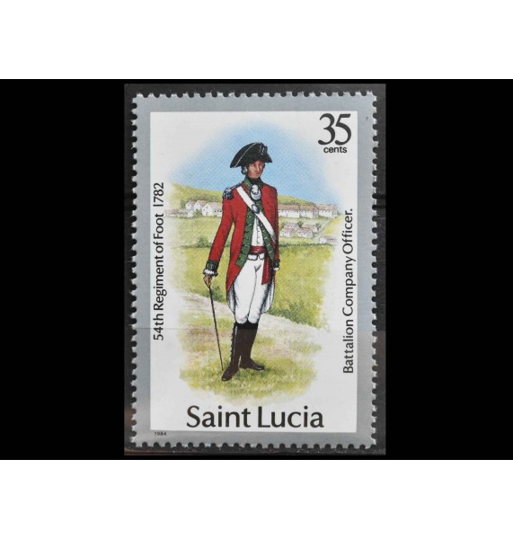 Сент-Люсия 1985 г. "Военная форма" Сент-Люсия 1985 г. "Военная форма"