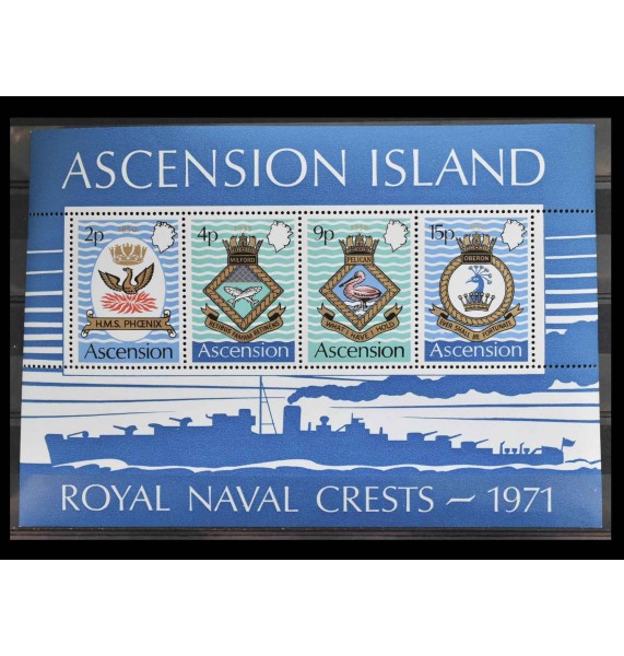 Остров Вознесения 1971 г. "Эмблемы Королевского военно-морского флота" Остров Вознесения 1971 г. "Эмблемы Королевского военно-морского флота"