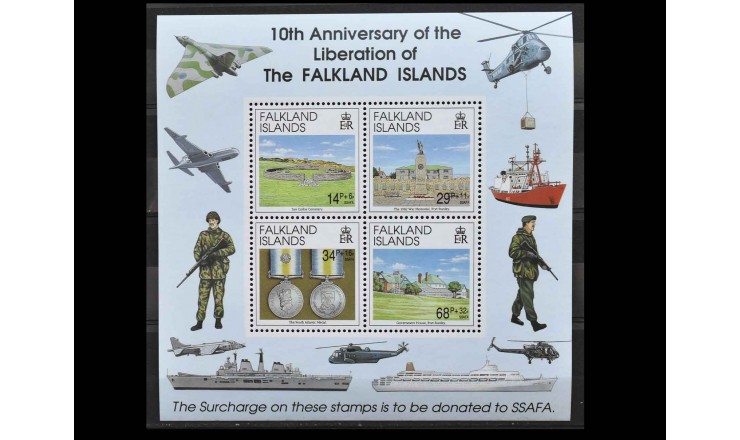 Фолклендские острова 1992 г. "10-я годовщина освобождения Фолклендских островов" Фолклендские острова 1992 г. "10-я годовщина освобождения Фолклендских островов"