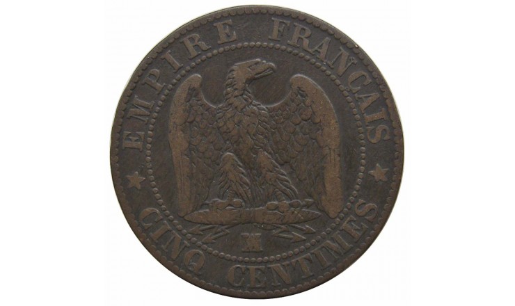 Франция 5 сантимов 1856 г. MA