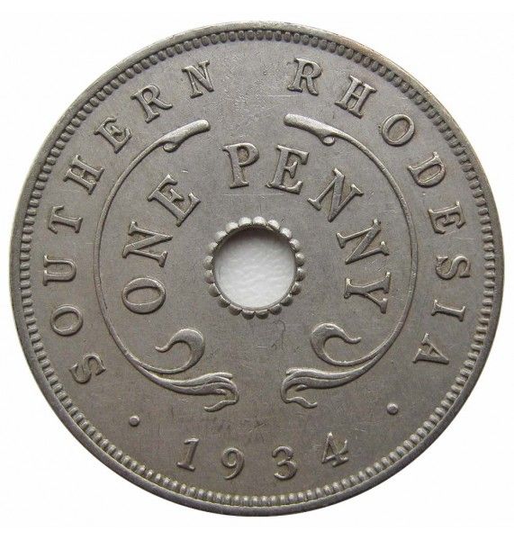 Южная Родезия 1 пенни 1934 г.