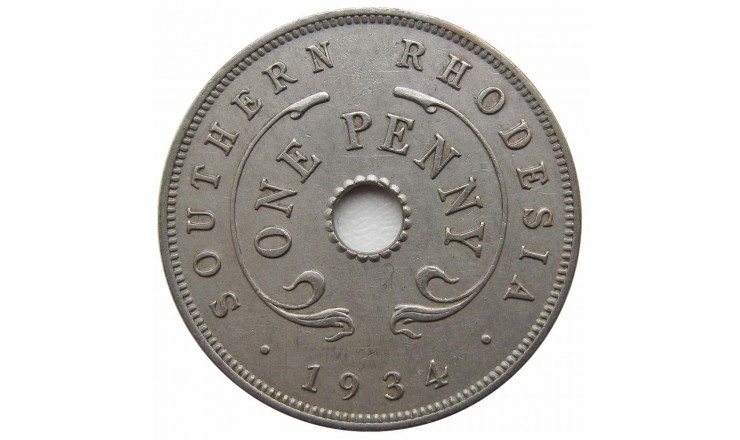 Южная Родезия 1 пенни 1934 г.