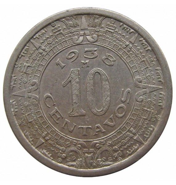 Мексика 10 сентаво 1938 г.
