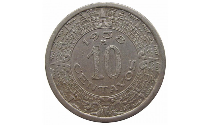 Мексика 10 сентаво 1938 г. Мексика 10 сентаво 1938 г.