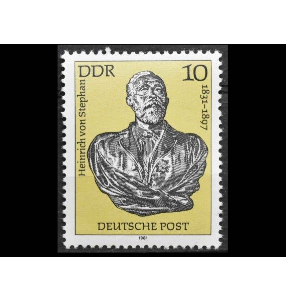 ГДР 1981 г. "Генрих фон Стефан"