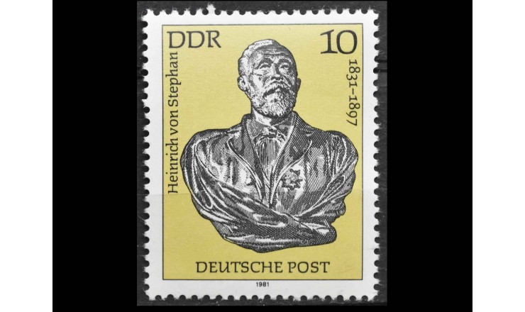 ГДР 1981 г. "Генрих фон Стефан"