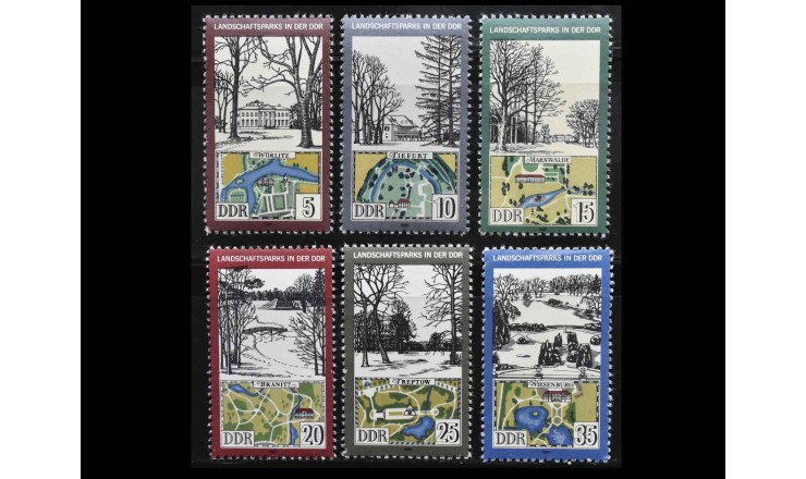 ГДР 1981 г. "Загородные парки в ГДР"