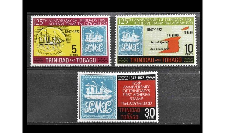 Тринидад и Тобаго 1972 г. "125-я годовщина выпуска первой почтовой марки Тринидада" Тринидад и Тобаго 1972 г. "125-я годовщина выпуска первой почтовой марки Тринидада"