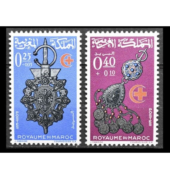 Марокко 1966 г. "Марокканский Красный Полумесяц: Ювелирные изделия"