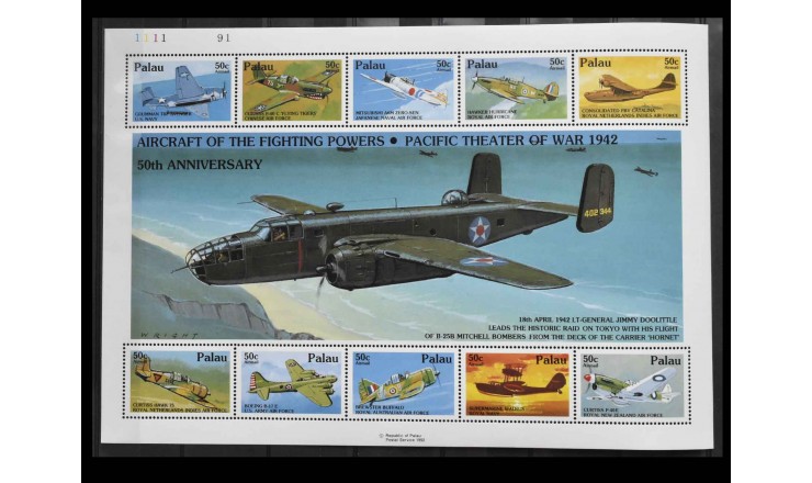 Палау 1992 г. "Самолеты"