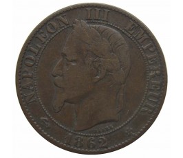 Франция 5 сантимов 1862 г. BB