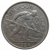 Люксембург 2 франка 1924 г.