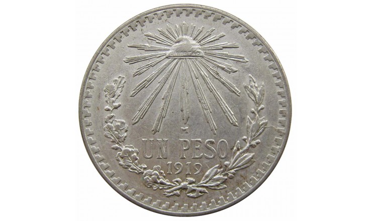 Мексика 1 песо 1919 г. Мексика 1 песо 1919 г.