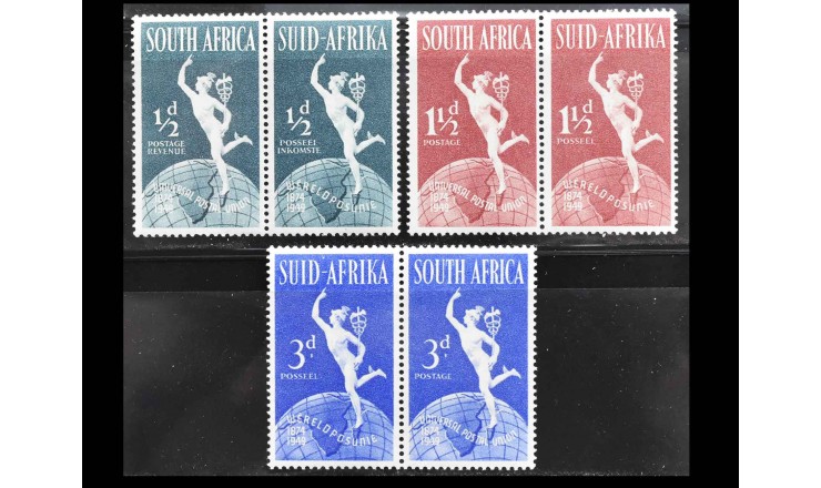 ЮАР 1949 г. " 75 лет Всемирному почтовому союзу"