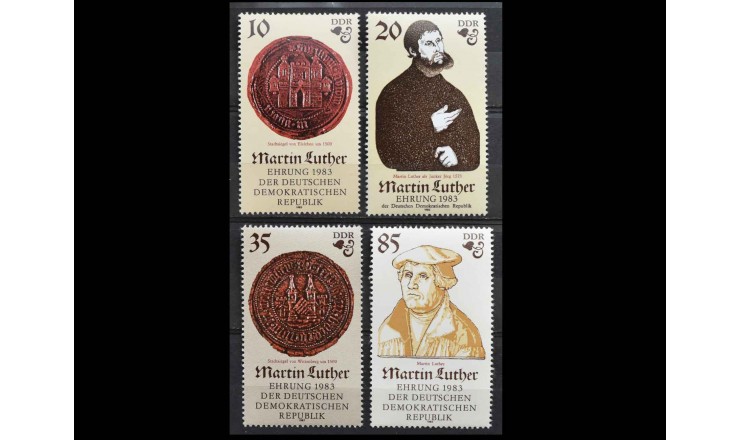ГДР 1982 г. "500-летие со дня рождения Мартина Лютера"