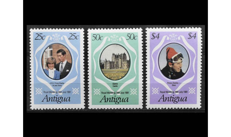 Антигуа 1981 г. "Свадьба принца Чарльза и леди Дианы Спенсер" Антигуа 1981 г. "Свадьба принца Чарльза и леди Дианы Спенсер"