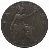 Великобритания 1 фартинг 1901 г.