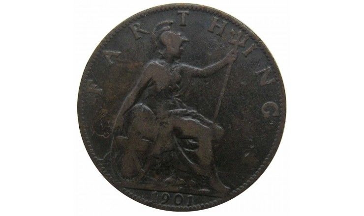Великобритания 1 фартинг 1901 г. Великобритания 1 фартинг 1901 г.