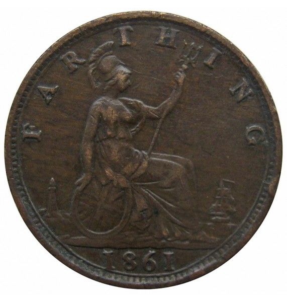 Великобритания 1 фартинг 1861 г.