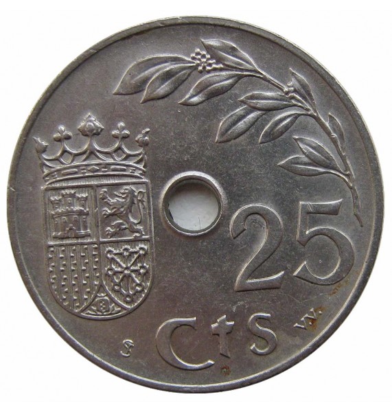 Испания 25 сентимо 1937 г.