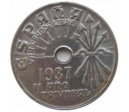 Испания 25 сентимо 1937 г.