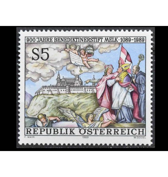 Австрия 1989 г. "Бенедиктинский монастырь в Мельке"