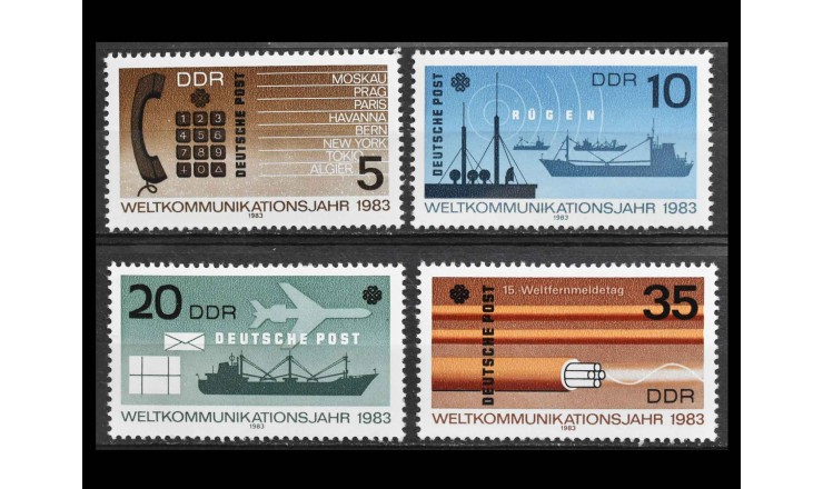 ГДР 1983 г. "Всемирный год коммуникаций"