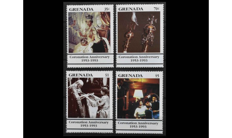 Гренада 1993 г. "40-я годовщина коронации королевы Елизаветы II" Гренада 1993 г. "40-я годовщина коронации королевы Елизаветы II"