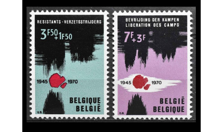 Бельгия 1970 г. "Сопротивление и освобождение концентрационных лагерей" Бельгия 1970 г. "Сопротивление и освобождение концентрационных лагерей"