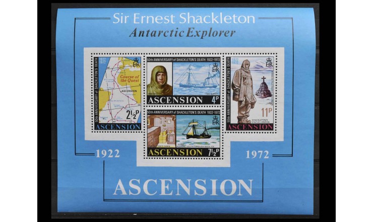 Остров Вознесения 1972 г. "Сэр Эрнест Генри Шеклтон"