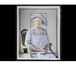 Гамбия 2002 г. "В память о королеве Елизавете, королеве-матери"    