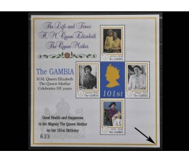 Гамбия 2001 г. "101-й день рождения королевы Елизаветы, королевы-матери"    