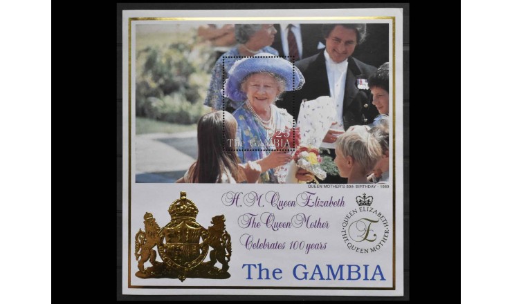 Гамбия 1999 г. "100-й день рождения королевы Елизаветы, королевы-матери"