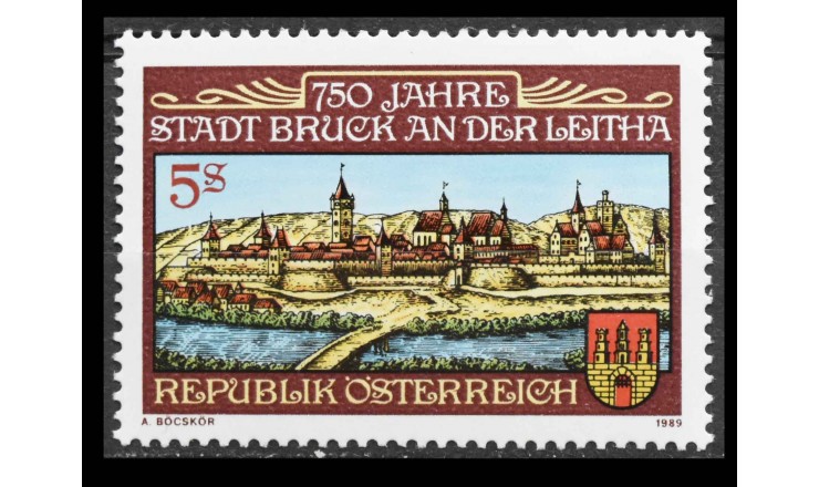 Австрия 1989 г. "750 лет Брук-ан-дер-Лейту"