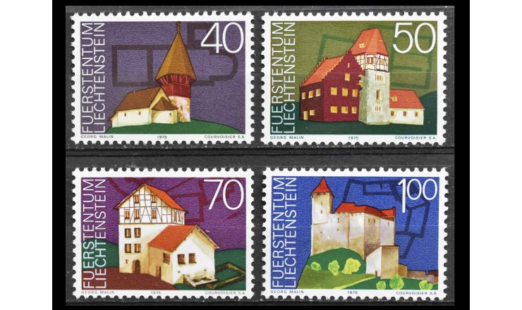 Лихтенштейн 1975 г. "Год европейских памятников"