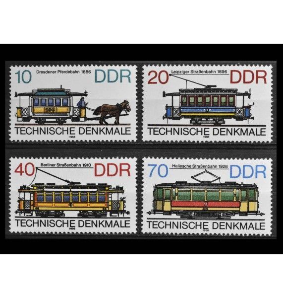 ГДР 1986 г. "Старинные трамваи" ГДР 1986 г. "Старинные трамваи"