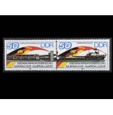 ГДР 1986 г. "Открытие железнодорожного сообщения Мукран (ГДР) - Клайпеда (СССР)"