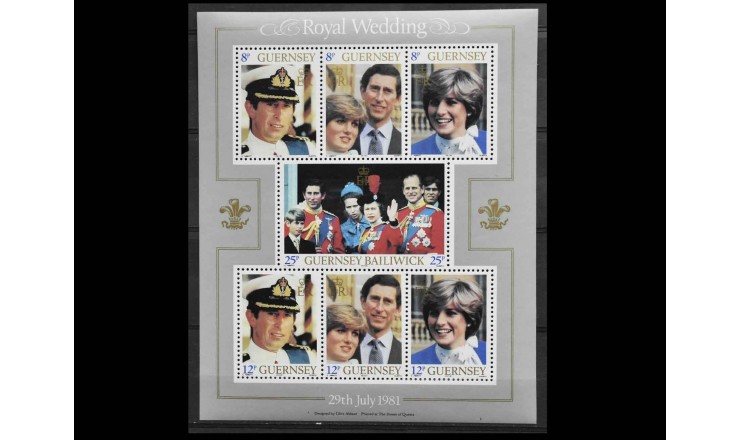 Гернси 1981 г. "Свадьба принца Чарльза и леди Дианы Спенсер"