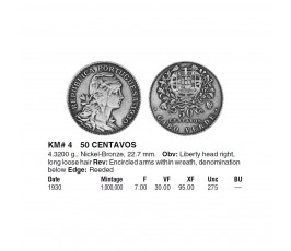 Кабо-Верде 50 сентаво 1930 г.