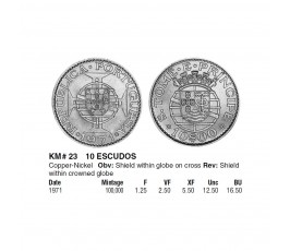 Сан-Томе и Принсипи 10 эскудо 1971 г. Сан-Томе и Принсипи 10 эскудо 1971 г.