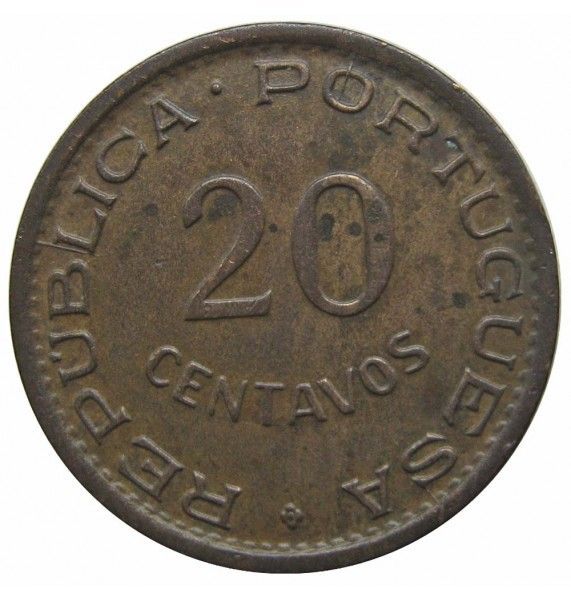 Ангола 20 сентаво 1948 г. (300 лет войне за Независимость) 