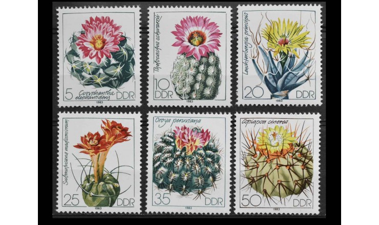 ГДР 1983 г. "Кактусы"