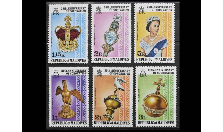 Мальдивы 1978 г. "25 лет коронации королевы Елизаветы II"
