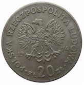 Польша 20 злотых 1974 г. (Марсель Новотко)
